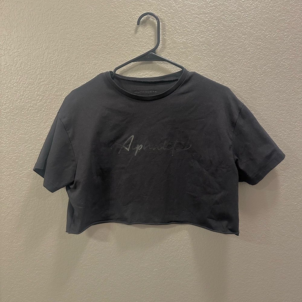 Black Alphalete Crop Top